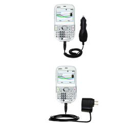 Gomadic Essential Kit for the PalmOne Palm Treo 500 - includes Car and Wall Charger with Rapid Charge Techno