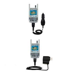 Gomadic Essential Kit for the PalmOne palm Treo 270 - includes Car and Wall Charger with Rapid Charge Techno