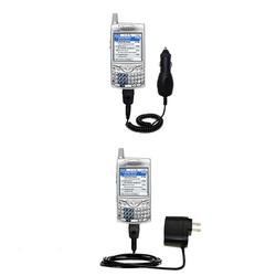 Gomadic Essential Kit for the PalmOne palm Treo 650 - includes Car and Wall Charger with Rapid Charge Techno