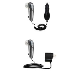 Gomadic Essential Kit for the Plantronics Discovery 665 - includes Car and Wall Charger with Rapid Charge Te