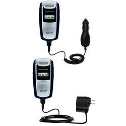 Gomadic Essential Kit for the Samsung A580 - includes Car and Wall Charger with Rapid Charge Technology - G