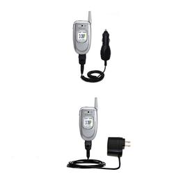 Gomadic Essential Kit for the Samsung A680 - includes Car and Wall Charger with Rapid Charge Technology - G