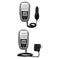Gomadic Essential Kit for the Samsung SPH-A820 - includes Car and Wall Charger with Rapid Charge Technology