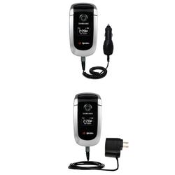 Gomadic Essential Kit for the Samsung SPH-A840 / PM-A840 - includes Car and Wall Charger with Rapid Charge T