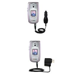 Gomadic Essential Kit for the Samsung SPH-A880 / MM-A880 - includes Car and Wall Charger with Rapid Charge T