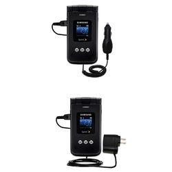 Gomadic Essential Kit for the Samsung SPH-A900 / MM-A900 Blade - includes Car and Wall Charger with Rapid Ch