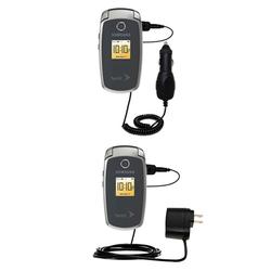 Gomadic Essential Kit for the Samsung SPH-M300 - includes Car and Wall Charger with Rapid Charge Technology