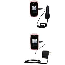 Gomadic Essential Kit for the Samsung SPH-M305 - includes Car and Wall Charger with Rapid Charge Technology