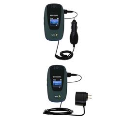 Gomadic Essential Kit for the Samsung SPH-M510 - includes Car and Wall Charger with Rapid Charge Technology