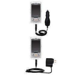 Gomadic Essential Kit for the Samsung SPH-M520 - includes Car and Wall Charger with Rapid Charge Technology