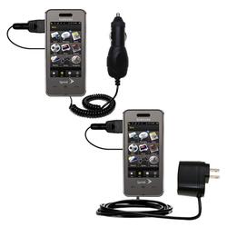 Gomadic Essential Kit for the Samsung SPH-M800 - includes Car and Wall Charger with Rapid Charge Technology