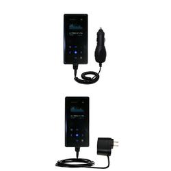 Gomadic Essential Kit for the Samsung YP-K5JZB 1GB - includes Car and Wall Charger with Rapid Charge Technol
