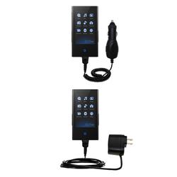 Gomadic Essential Kit for the Samsung YP-P2AB - includes Car and Wall Charger with Rapid Charge Technology