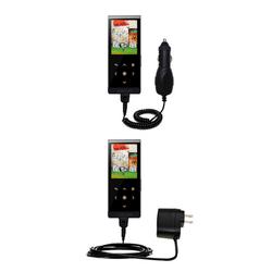 Gomadic Essential Kit for the Samsung YP-P2JARY - includes Car and Wall Charger with Rapid Charge Technology