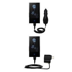 Gomadic Essential Kit for the Samsung YP-P2QB - includes Car and Wall Charger with Rapid Charge Technology