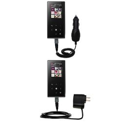 Gomadic Essential Kit for the Samsung YP-S5 - includes Car and Wall Charger with Rapid Charge Technology -