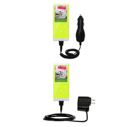 Gomadic Essential Kit for the Samsung YP-T10JABY - includes Car and Wall Charger with Rapid Charge Technolog