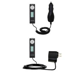 Gomadic Essential Kit for the Samsung YP-U1Q - includes Car and Wall Charger with Rapid Charge Technology -