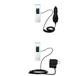 Gomadic Essential Kit for the Samsung YP-U3JQG - includes Car and Wall Charger with Rapid Charge Technology