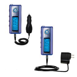 Gomadic Essential Kit for the Samsung Yepp YP-ST5X - includes Car and Wall Charger with Rapid Charge Technol