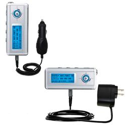 Gomadic Essential Kit for the Samsung Yepp YP-T5H - includes Car and Wall Charger with Rapid Charge Technolo