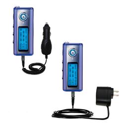 Gomadic Essential Kit for the Samsung Yepp YP-T5V - includes Car and Wall Charger with Rapid Charge Technolo
