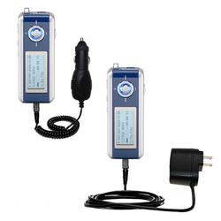 Gomadic Essential Kit for the Samsung Yepp YP-T6 - includes Car and Wall Charger with Rapid Charge Technolog
