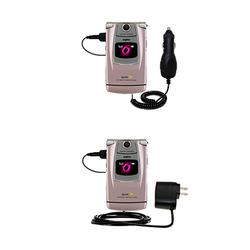 Gomadic Essential Kit for the Sanyo Katana DLX - includes Car and Wall Charger with Rapid Charge Technology