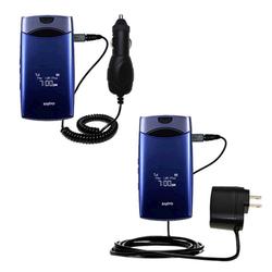 Gomadic Essential Kit for the Sanyo Katana LX - includes Car and Wall Charger with Rapid Charge Technology