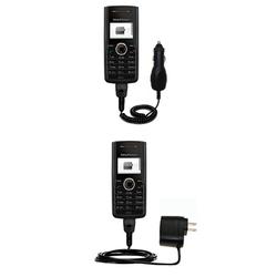 Gomadic Essential Kit for the Sony Ericsson J120c - includes Car and Wall Charger with Rapid Charge Technolo