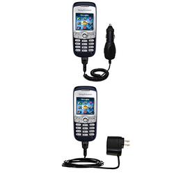Gomadic Essential Kit for the Sony Ericsson J200c - includes Car and Wall Charger with Rapid Charge Technolo