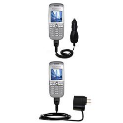 Gomadic Essential Kit for the Sony Ericsson J210c - includes Car and Wall Charger with Rapid Charge Technolo