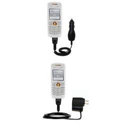Gomadic Essential Kit for the Sony Ericsson J230a - includes Car and Wall Charger with Rapid Charge Technolo