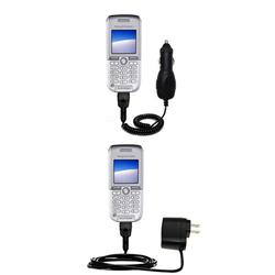 Gomadic Essential Kit for the Sony Ericsson K300i - includes Car and Wall Charger with Rapid Charge Technolo