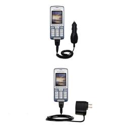 Gomadic Essential Kit for the Sony Ericsson K310i - includes Car and Wall Charger with Rapid Charge Technolo