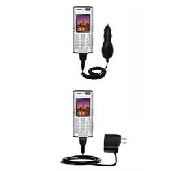 Gomadic Essential Kit for the Sony Ericsson K600i - includes Car and Wall Charger with Rapid Charge Technolo
