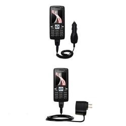 Gomadic Essential Kit for the Sony Ericsson K610i - includes Car and Wall Charger with Rapid Charge Technolo