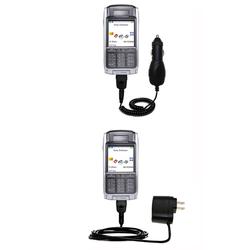 Gomadic Essential Kit for the Sony Ericsson P910a - includes Car and Wall Charger with Rapid Charge Technolo