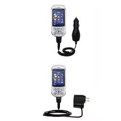 Gomadic Essential Kit for the Sony Ericsson S700i - includes Car and Wall Charger with Rapid Charge Technolo