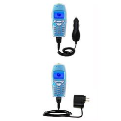 Gomadic Essential Kit for the Sony Ericsson T200 - includes Car and Wall Charger with Rapid Charge Technolog