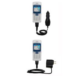 Gomadic Essential Kit for the Sony Ericsson T226m - includes Car and Wall Charger with Rapid Charge Technolo