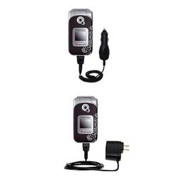 Gomadic Essential Kit for the Sony Ericsson Z530i - includes Car and Wall Charger with Rapid Charge Technolo