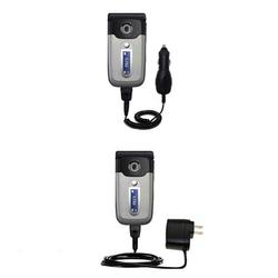 Gomadic Essential Kit for the Sony Ericsson Z550i - includes Car and Wall Charger with Rapid Charge Technolo