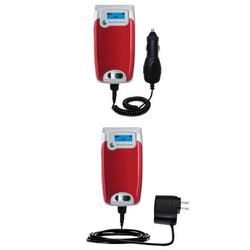 Gomadic Essential Kit for the Sony Ericsson Z600 - includes Car and Wall Charger with Rapid Charge Technolog