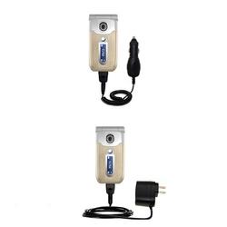Gomadic Essential Kit for the Sony Ericsson Z710i - includes Car and Wall Charger with Rapid Charge Technolo