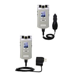 Gomadic Essential Kit for the Sony Ericsson Z800i - includes Car and Wall Charger with Rapid Charge Technolo