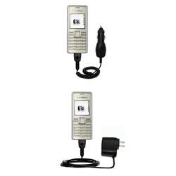 Gomadic Essential Kit for the Sony Ericsson k200a - includes Car and Wall Charger with Rapid Charge Technolo