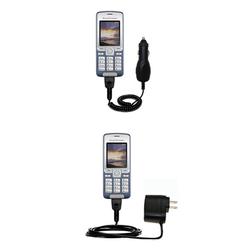 Gomadic Essential Kit for the Sony Ericsson k310a - includes Car and Wall Charger with Rapid Charge Technolo