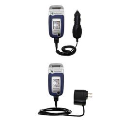Gomadic Essential Kit for the Sony Ericsson z520c - includes Car and Wall Charger with Rapid Charge Technolo