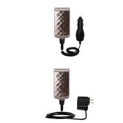 Gomadic Essential Kit for the Sony Ericsson z555a - includes Car and Wall Charger with Rapid Charge Technolo